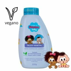 Talco Vegetal Turma Da Mônica Baby Bons Tempos Da Lavanda 200g