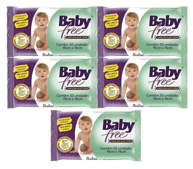 Kit Toalha Umedecida Baby Free 250 Unidades