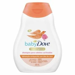 Shampoo Para Cabelos Cacheados Baby Dove 200ML Hipoalergênico PH Neutro Sem Lágrimas
