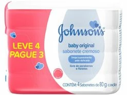 Sabonete Em Barra Corporal Johnsons Baby Original - 80g 4 Unidades - Johnson'S