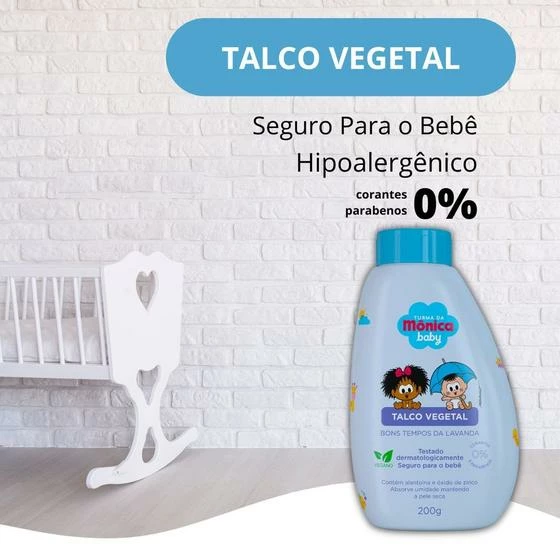 Talco Vegetal Turma Da Mônica Baby Bons Tempos Da Lavanda 200g - Image 2
