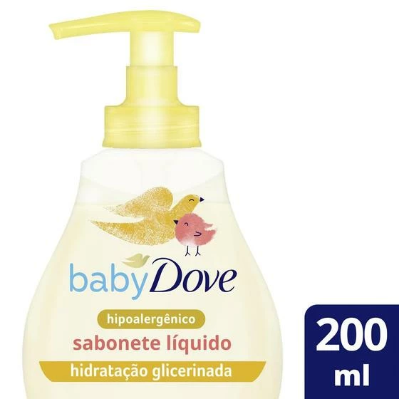 Kit 3 Sabonetes Líquido Baby Dove Hidratação Glicerinada Da Cabeça Aos Pés 200ml - Image 2