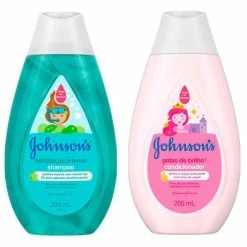 Kit Shampoo Johnson's Baby Hidratação Intensa 200ml E Condicionador Johnson's Gotas De Brilho 200ml - JXJ