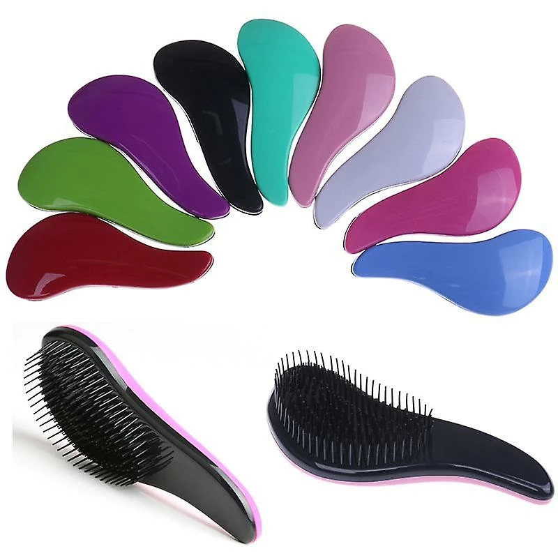 Mickcara Baby Kids And Women Detangling Hair Brush Combs Salon Gentle Anti-static Brush Tangle Wet Dry Bristles Handle Tangle Curly Gh45 - Image 2