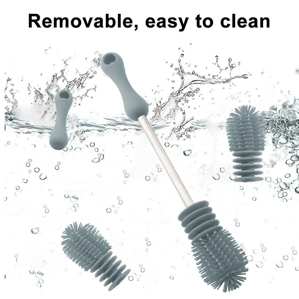 Sxbd Silicone Bottle Cleaning Brush With Long Handle, 27.5*4cm Water Bottle Cleaner For Baby Bottles, Sports Bottle, Vase, Glassware, Perfect For Smaller D - Image 4