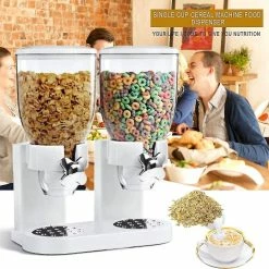 Hitoor Cereal Dry Food Dispenser Storage Container Dispense Kitchen Machine For Gift