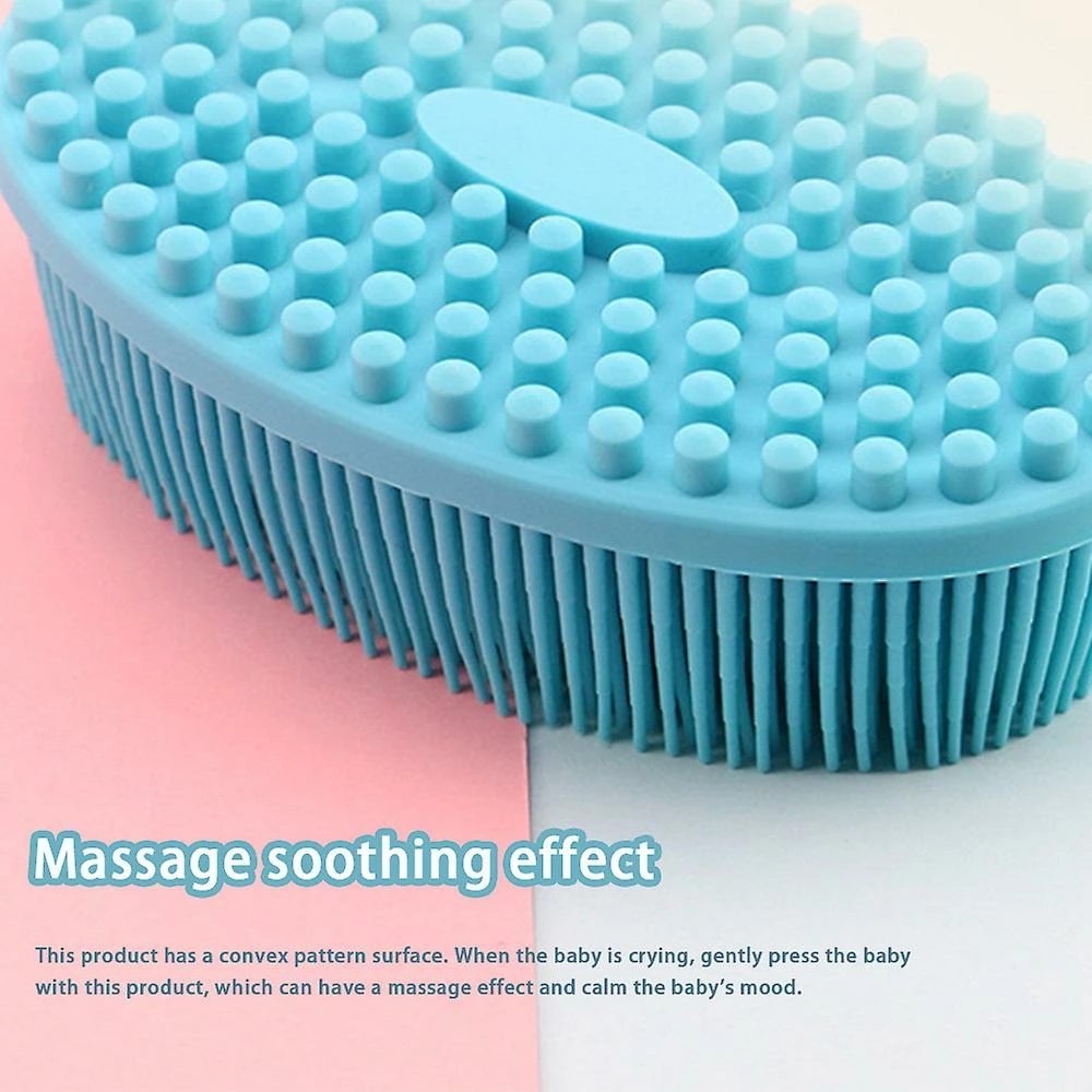 Unbranded Baby Soft Silicone Escova Lavar Banho Banho Shampoo Escovas De Massagem Facial - Image 2