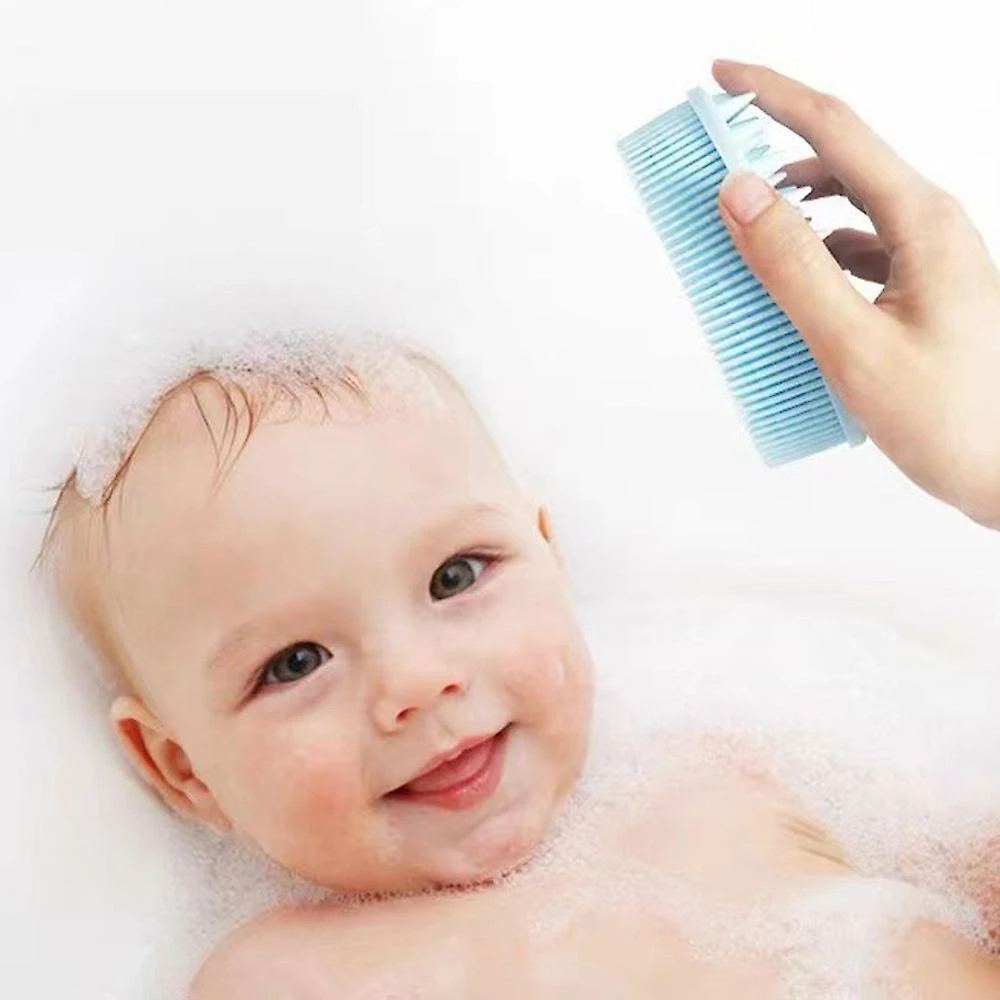 Unbranded Baby Soft Silicone Escova Lavar Banho Banho Shampoo Escovas De Massagem Facial - Image 3