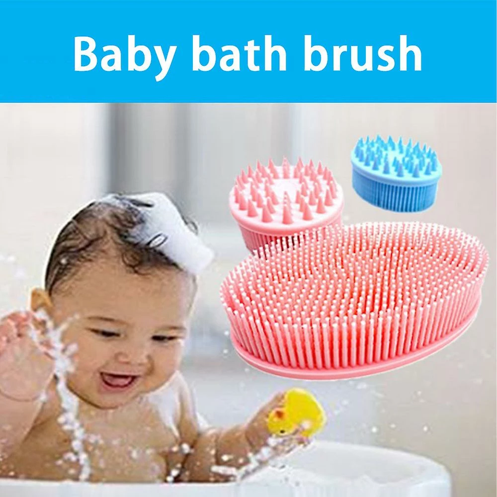 Unbranded Baby Soft Silicone Escova Lavar Banho Banho Shampoo Escovas De Massagem Facial - Image 5