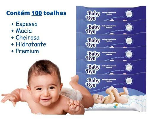 Kit 6 Lenço Toalha Umedecida Baby Byn Premium - Image 7
