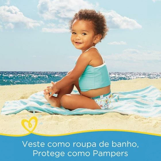 Pampers® Kit 40 Fraldas Pampers Para Água Splashers Baby Shark G-XG - Image 6