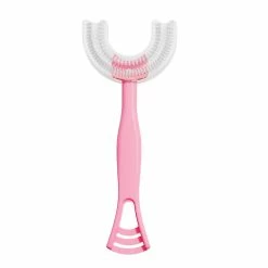 Unbranded 2pcs Baby Toothbrush Children 360 Degree U-shaped Child Toothbrush Soft Silicone Baby Brush