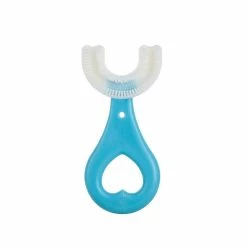 Wruas Toddler Baby Toothbrush U-shape Soft Toothbrush With Handle Silicone Oral Care
