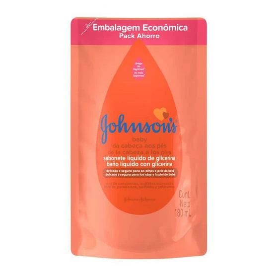 Sabonete Líquido Johnson's Baby Da Cabeça Aos Pés Refil 180ml - JOHNSON & JOHNSON
