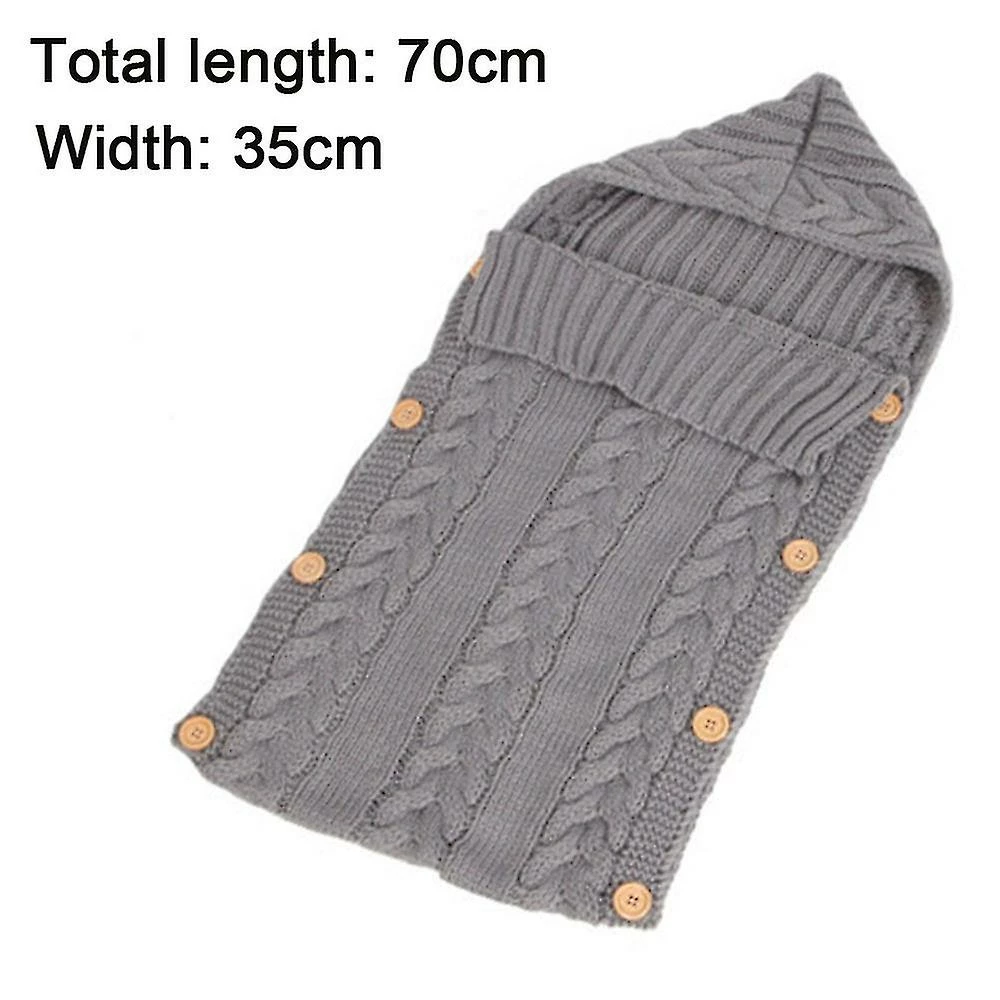 Unbranded Newborn Baby Wrap Swaddle Blanket Knit Sleeping Bag Receiving Blankets - Image 2