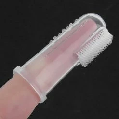 Unbranded Baby Infant Soft Silicone Finger Toothbrush Teeth Rubber Massager With
