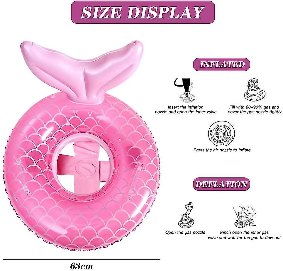 Dercass Baby Swimming Ring, Baby Swimming Ring, Baby Swimming Ring, Inflatable Swimming - Image 2