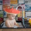 Phwj Baby Shower Caps Kids Hair Washing Shield Adjustable Crown Hair Washing Shampoo Shield Baby Bath Visorred