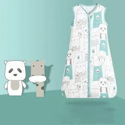 Baby Sleep Bag, Unissex Babies's Cotton Sleeveless Sleepbag Wearable Blanket 100% Algodão Swaddle Transition Sleeping Bag