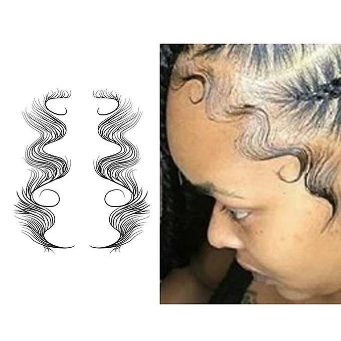 XD Temporary Baby Hair Dge Tattoo Stickers For Women Girls Hair E - Image 3