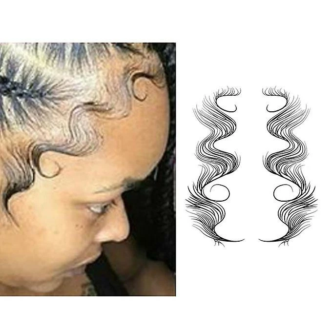 XD Temporary Baby Hair Dge Tattoo Stickers For Women Girls Hair E - Image 4
