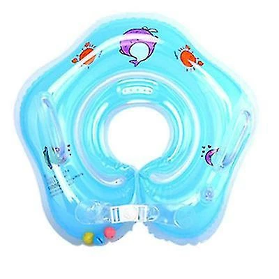 Unbranded Inflatable Swimming Ring For Newborn Baby ,baby Neck Swimming Ring(Blue)