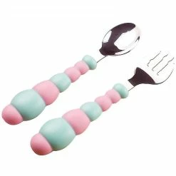 Unbranded Food Supplement Spoon Stainless Steel Baby And Children Cutlery Set(blue)