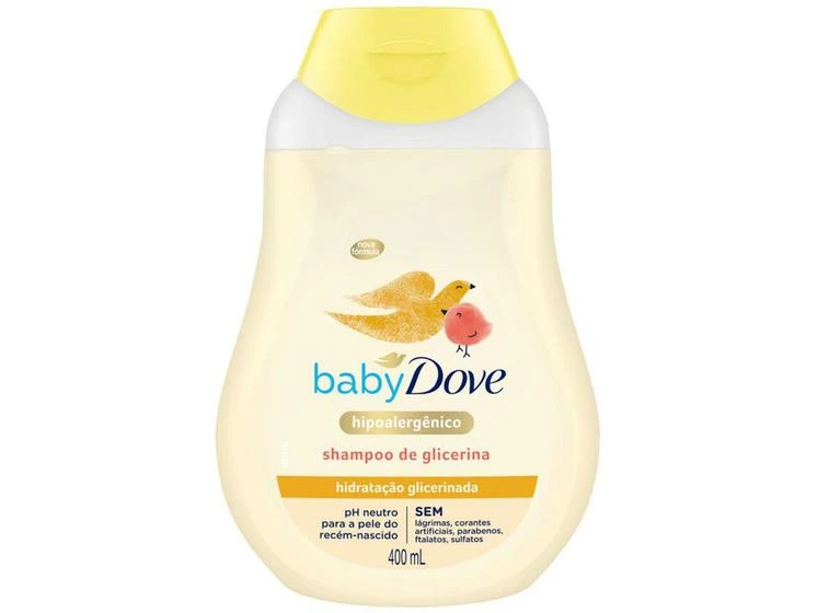 Shampoo Infantil Baby Dove - Hidratação Glicerinada 400ml