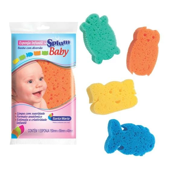 Esponja Splum Para Banho Baby Santa Maria
