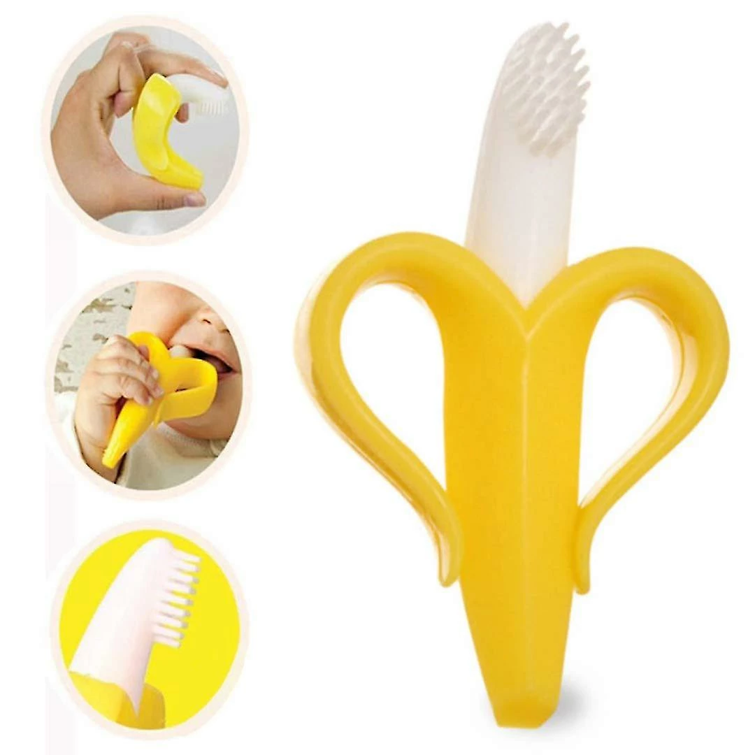 Belita Amy Banana Toothbrush And Teether, Baby Molar Teeth, Molar Jelly, Banana Toothbrushes, Fruit Molars, Yellow