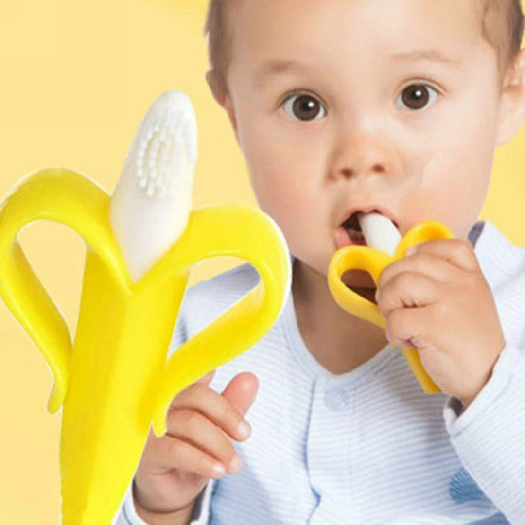 Belita Amy Banana Toothbrush And Teether, Baby Molar Teeth, Molar Jelly, Banana Toothbrushes, Fruit Molars, Yellow - Image 3