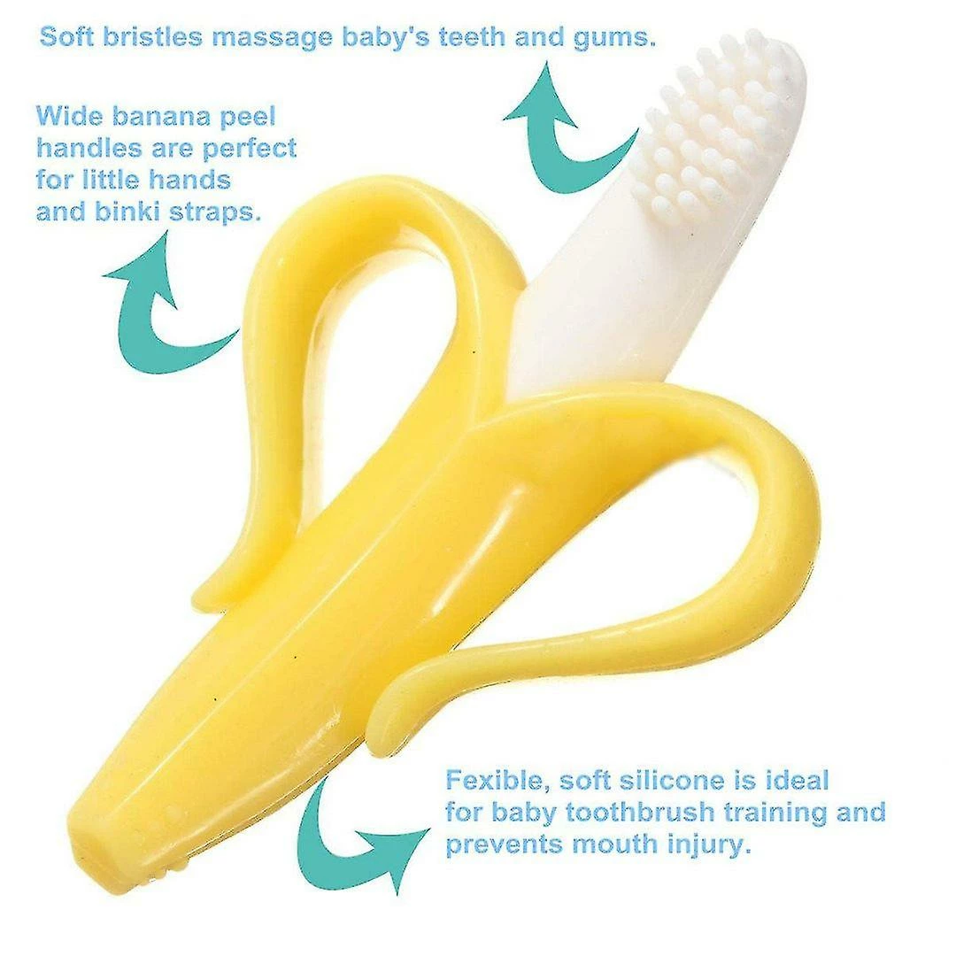 Belita Amy Banana Toothbrush And Teether, Baby Molar Teeth, Molar Jelly, Banana Toothbrushes, Fruit Molars, Yellow - Image 4