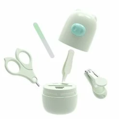 WOSAWE Baby Nail Clippers Kit, 4-in-1 Baby Nail Care Set With Cute Case, Baby Nail File, Nail Clipper, Scissor Tweezer, Baby Manicure Kit And Pedic