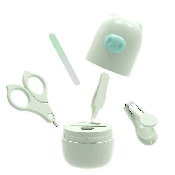 WOSAWE Baby Nail Clippers Kit, 4-in-1 Baby Nail Care Set With Cute Case, Baby Nail File, Nail Clipper, Scissor Tweezer, Baby Manicure Kit And Pedic