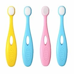 WOSAWE Baby Toothbrush & Toddler Toothbrush For Age 1-3 Years Old, Extra Soft Toothbrush With 10000 Soft Floss Bristle For Baby Gum Care. (4 Pcs)