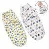WOSAWE Baby Swaddle Blanket, Swaddle For Babies (3-6 Months), Adjustable Baby Swaddle Set, Pack Of 2, Soft Organic Cotton