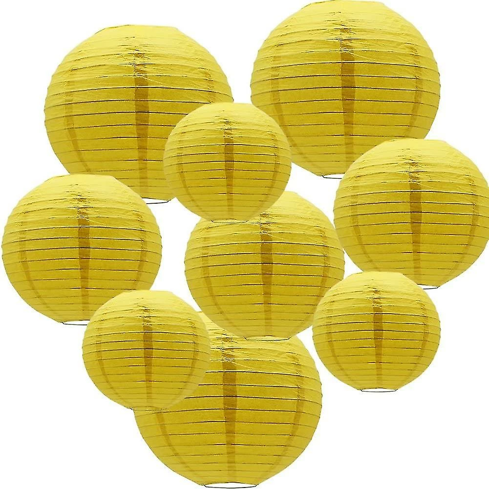 WOSAWE Round Hanging Paper Lanterns Decorations For Party Wedding Birthday Baby Showers Supplies, 12'', 10'', 8'', 9 Pack