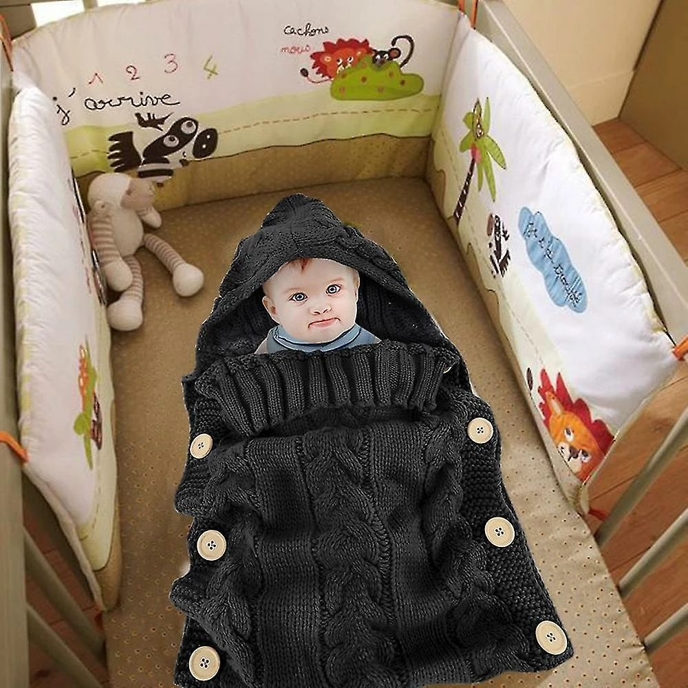 Unbranded Newborn Baby Wrap Swaddle Blanket Knit Sleeping Bag Receiving Blankets Stroller Wrap Compatible With Baby (0-12 Month) - Image 4