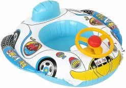 Scacv Baby Swimming Ring Floating Boat Water Toy Pvc Inflatable Swimming Seat Ring