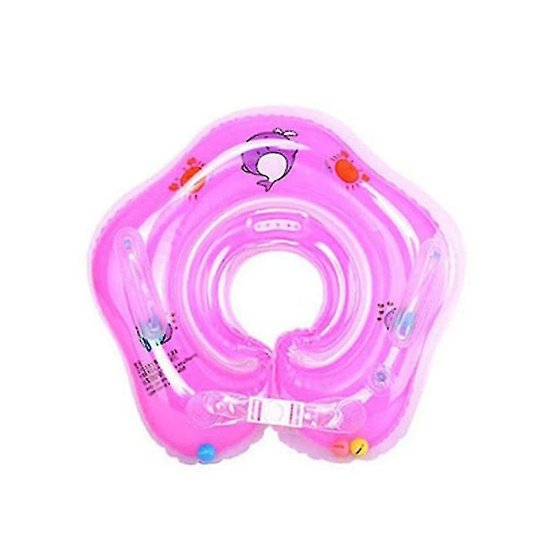 Unbranded Swimming Ring Baby Inflatable Swim Toddlers Swim Safe Seat Neck Swim Ring For Newborn Babypink