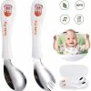 Unbranded Kids Cutlery Set, Baby Spoon Fork Baby Tableware Set Curved Handle Training Spoons Forks For Baby Kids