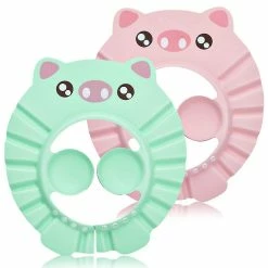 Beitong Toddler Shower Cap,2pcs Adjustable Baby Shampoo Caps Shield, Kids Waterproof Protection Bathing Caps