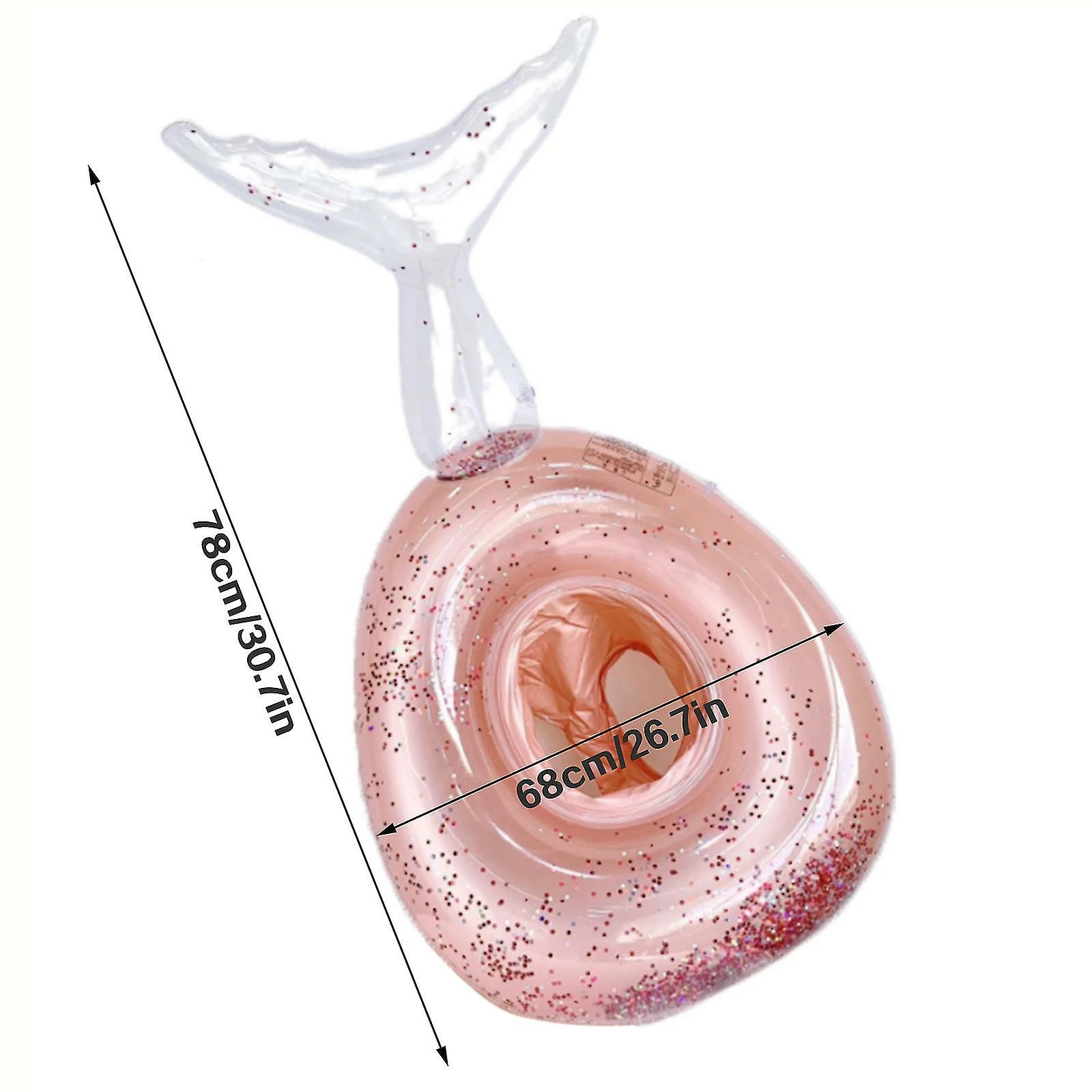 Unbranded Swim Circle Swimming Ring Children's Summer Sequined Outdoor Water Bath Toys Kids Baby Seat Inflatable Mermaid Float - Image 2
