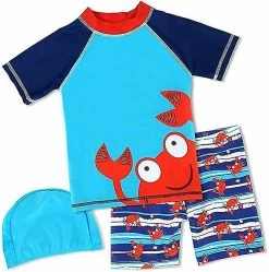 SOFIRN Baby Boys Two Pieces Swimsuit Toddler Bathing Suit Beach Swimwear Set Upf 50+ Rash Guard Sunsuit