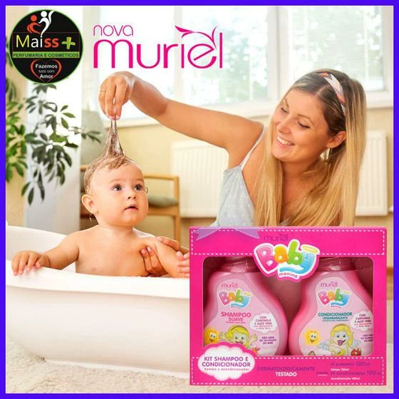 Kit Infantil Baby Muriel Menina Shampoo 100ml + Condicionador 100ml - Image 2