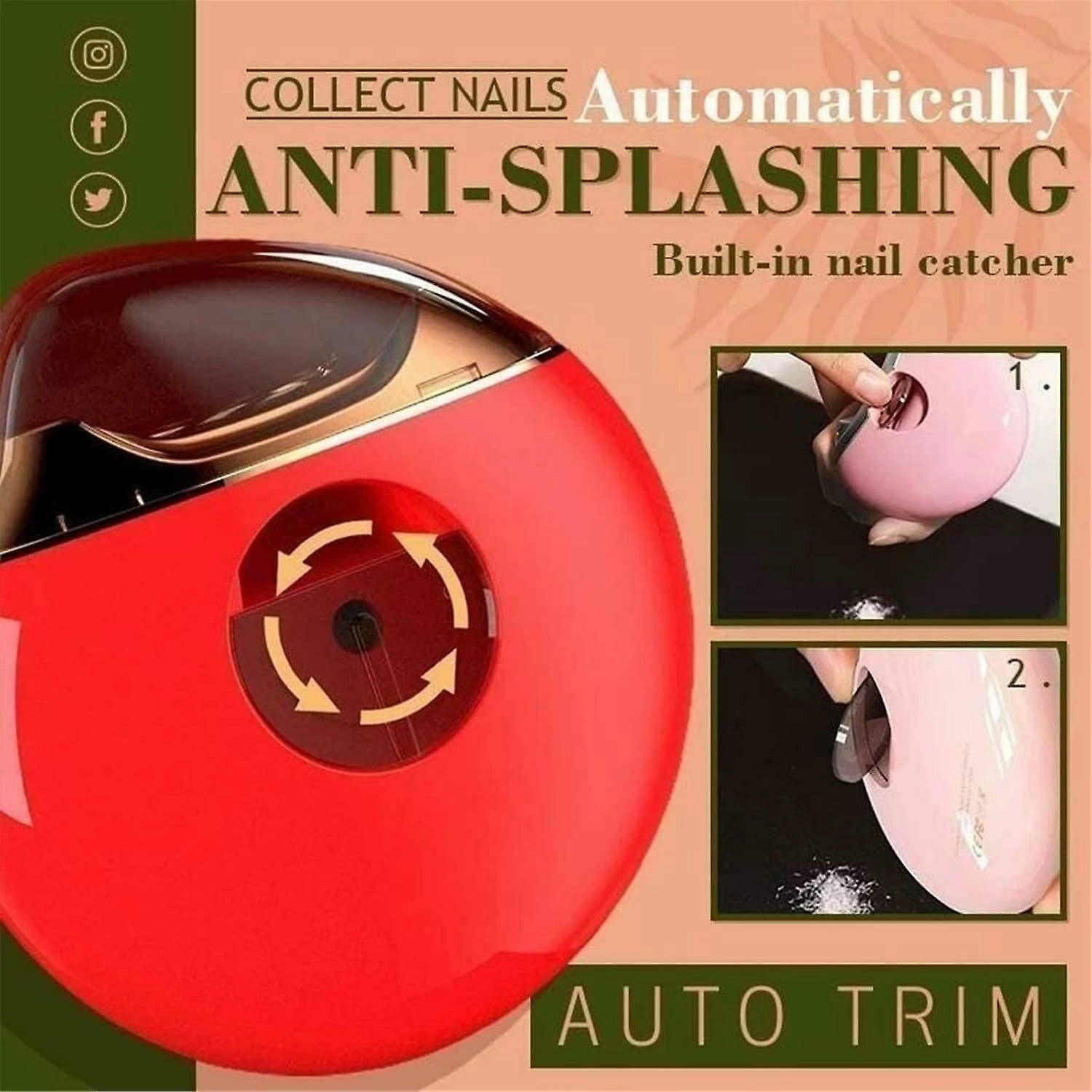 Ersam Electric Baby Nail Clippers,baby Nail File Electric Safety Nail Clipper,trimming Electric Nail Clippers - Image 2