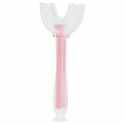 HSKMALL 11.5X5cm Pink Toothbrushes 1 Pc Creative Baby Dental Care Tooth Brush Silicone Toothbrush Baby Brush