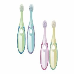 HSKMALL 13.5X2.2cm Assorted Color Toothbrushes 4pcs Kids Toothbrushes Baby Teeth Cleaning Brush For Children
