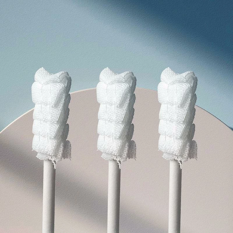 Unbranded Yaju Baby Mouth Cleaner Newborn Baby Teeth Gaze Cotton Swab To Clean The Mouth And Clean The Tongue Coating (30pcs, White)