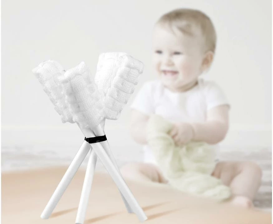 Unbranded Yaju Baby Mouth Cleaner Newborn Baby Teeth Gaze Cotton Swab To Clean The Mouth And Clean The Tongue Coating (30pcs, White) - Image 4